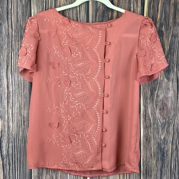 Rae Hepburn Tops - Beautiful Vintage Rose Colored Rae Hepburn Blouse- Size Med